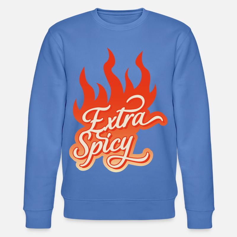 Extra Spicy – Feurige Typografie - Stanley/Stella Unisex Bio-Sweatshirt CHANGER  - Blau