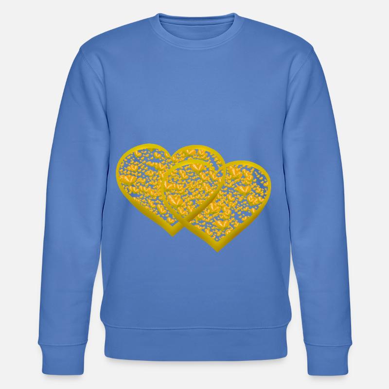 Herz Herzen Partner Partnerschaft Valentin - Stanley/Stella Unisex Bio-Sweatshirt CHANGER  - Blau
