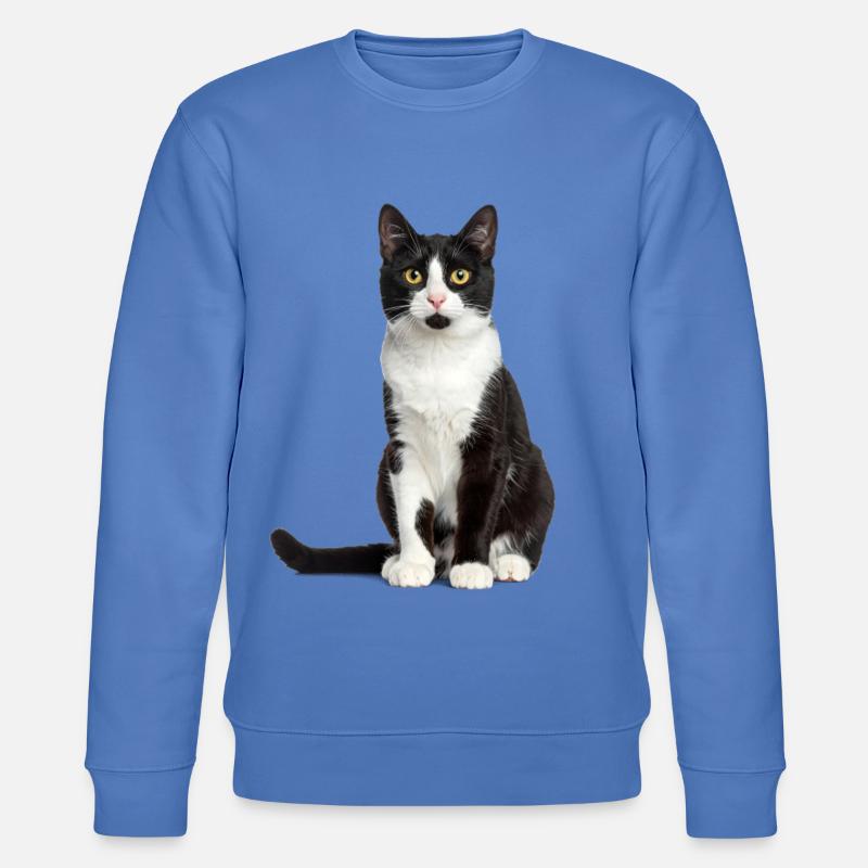 Black/White Cat – Good Pet Edition - Stanley/Stella Unisex Bio-Sweatshirt CHANGER  - Blau