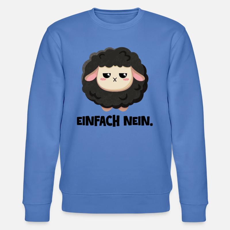 Grumpy Schaf Einfach nein - Stanley/Stella Unisex Bio-Sweatshirt CHANGER  - Blau