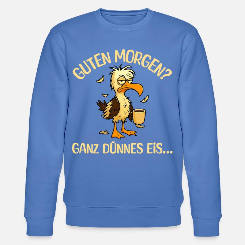 Mouette du matin avec café - Sweat bio CHANGER Stanley/Stella Unisexe - bleu