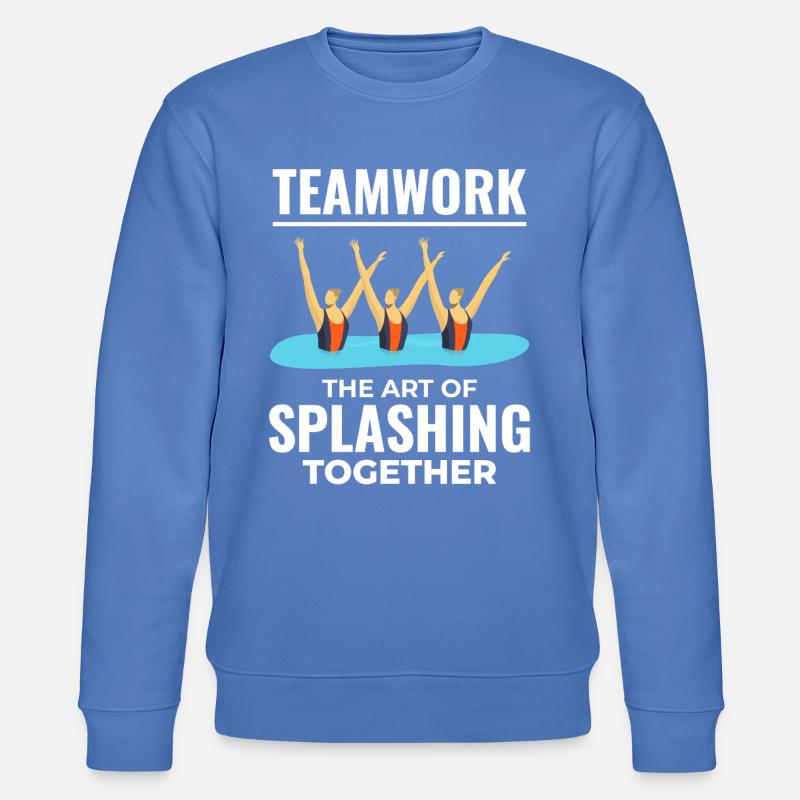Teamwork Spritzwasser Design Synchronschwimmen - Stanley/Stella Unisex Bio-Sweatshirt CHANGER  - Blau