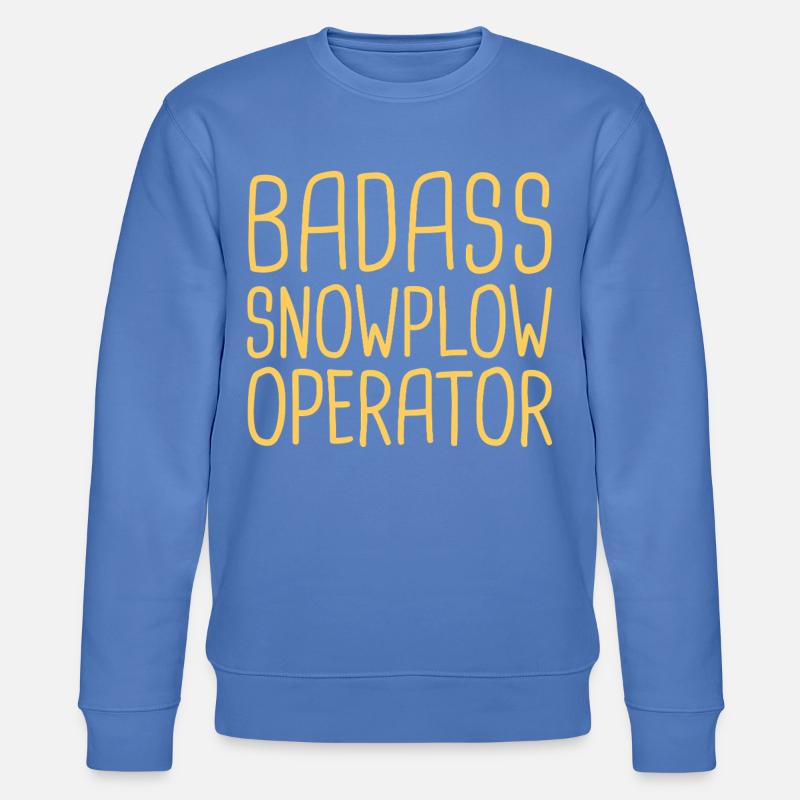 Snowplow Operator Badass Schneepflugfahrer - Stanley/Stella Unisex Bio-Sweatshirt CHANGER  - Blau