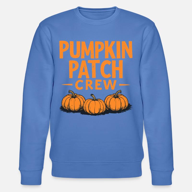 Pumpkin Patch Crew - Kürbis Spruch - Stanley/Stella Unisex Bio-Sweatshirt CHANGER  - Blau