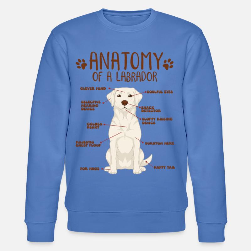 Anatomie eines white Labradors - Stanley/Stella Unisex Bio-Sweatshirt CHANGER - Blau