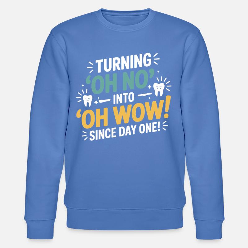 Dental Lab Microscope Work  - Stanley/Stella CHANGER Unisex Organic Sweatshirt - bright blue