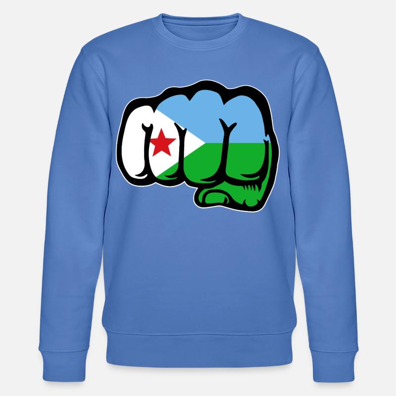 Dschibuti Flagge Faust - Stanley/Stella Unisex Bio-Sweatshirt CHANGER  - Blau
