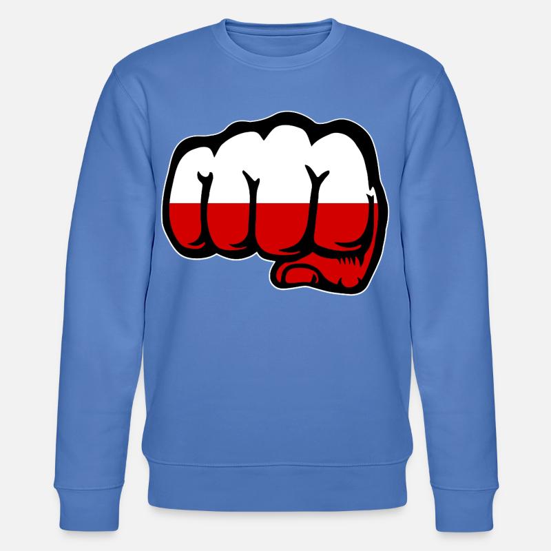 Polen Faust Flagge - Stanley/Stella Unisex Bio-Sweatshirt CHANGER  - Blau