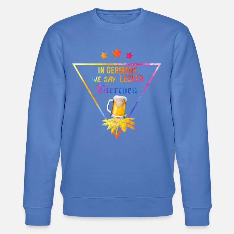In_Germany_we_say_Lecker_Bierchen_- - Stanley/Stella Unisex Bio-Sweatshirt CHANGER  - Blau