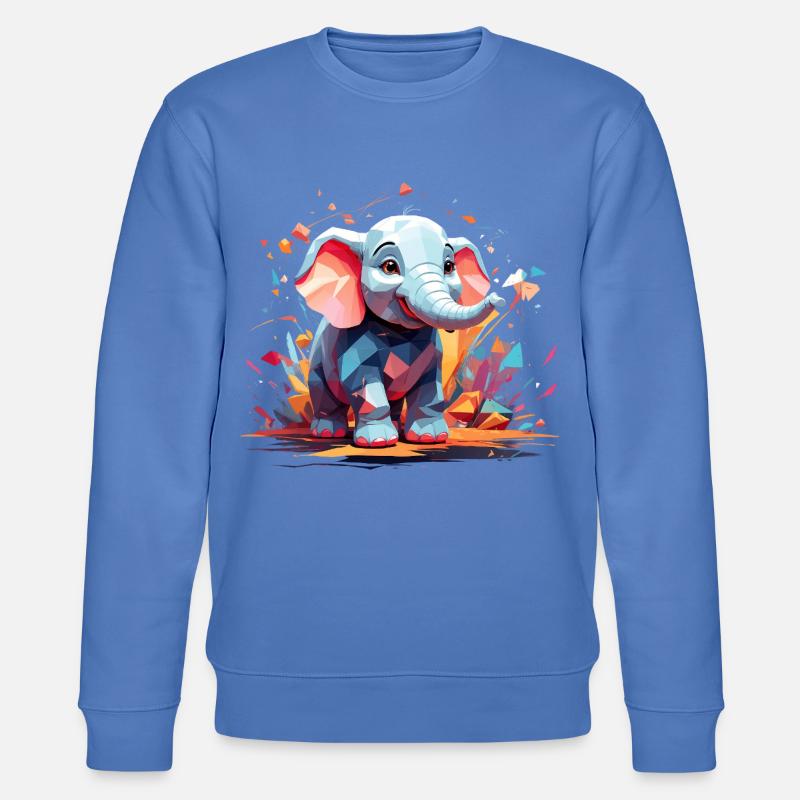 Explosion de couleur d’éléphant - Sweat bio CHANGER Stanley/Stella Unisexe - bleu