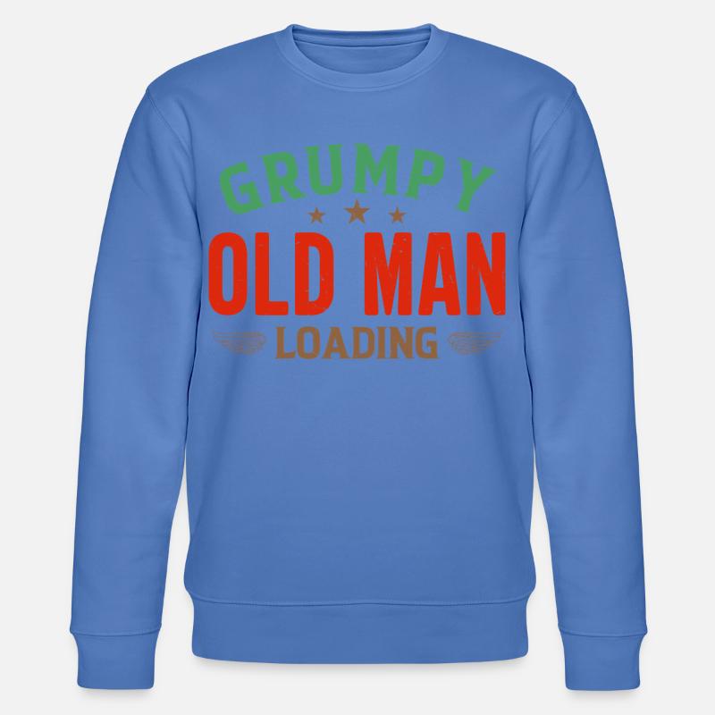 Grumpy Old Man Loading Shirt - Stanley/Stella Unisex Bio-Sweatshirt CHANGER  - Blau