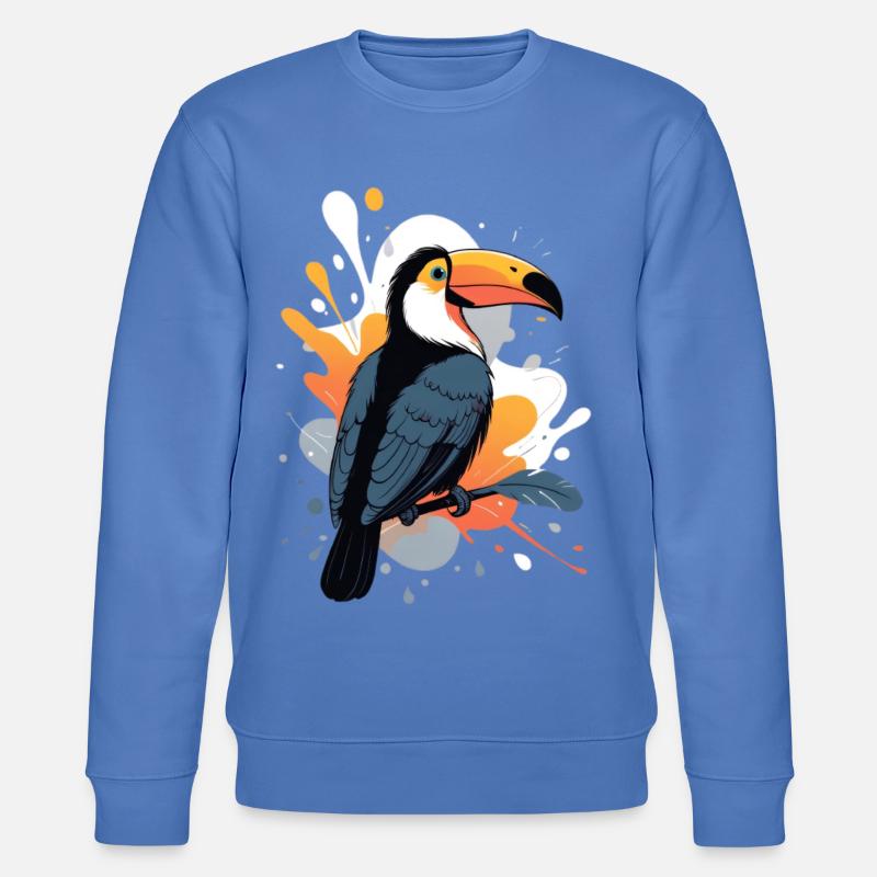 Tukan Farbexplosion - Stanley/Stella Unisex Bio-Sweatshirt CHANGER  - Blau