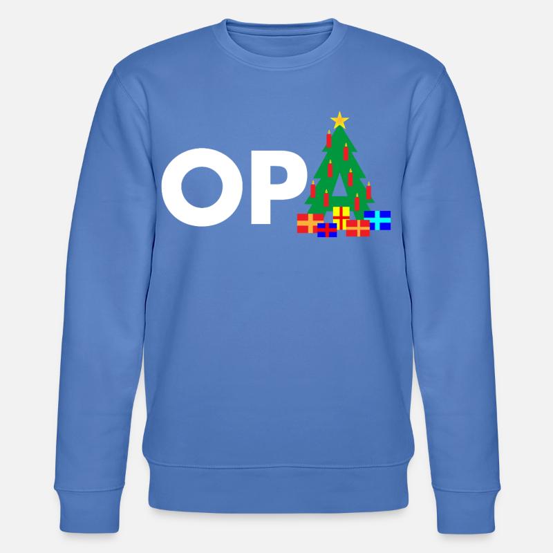 Opa Weihnachtsbaum - Stanley/Stella Unisex Bio-Sweatshirt CHANGER  - Blau