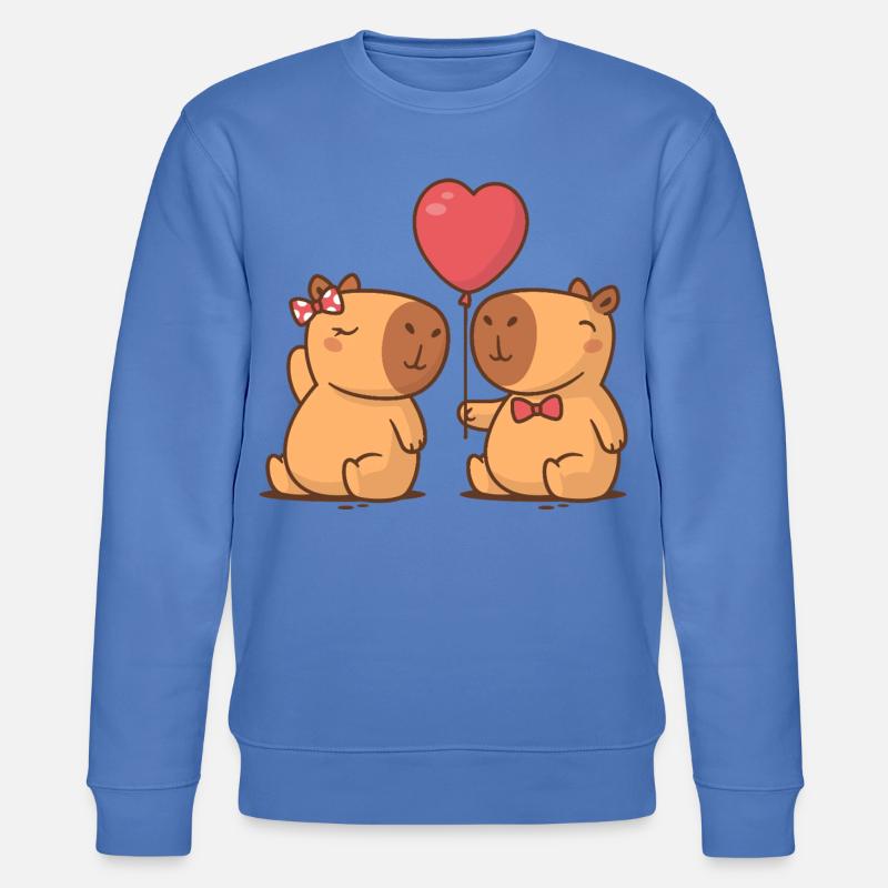 Capybara-Paar - Stanley/Stella Unisex Bio-Sweatshirt CHANGER  - Blau