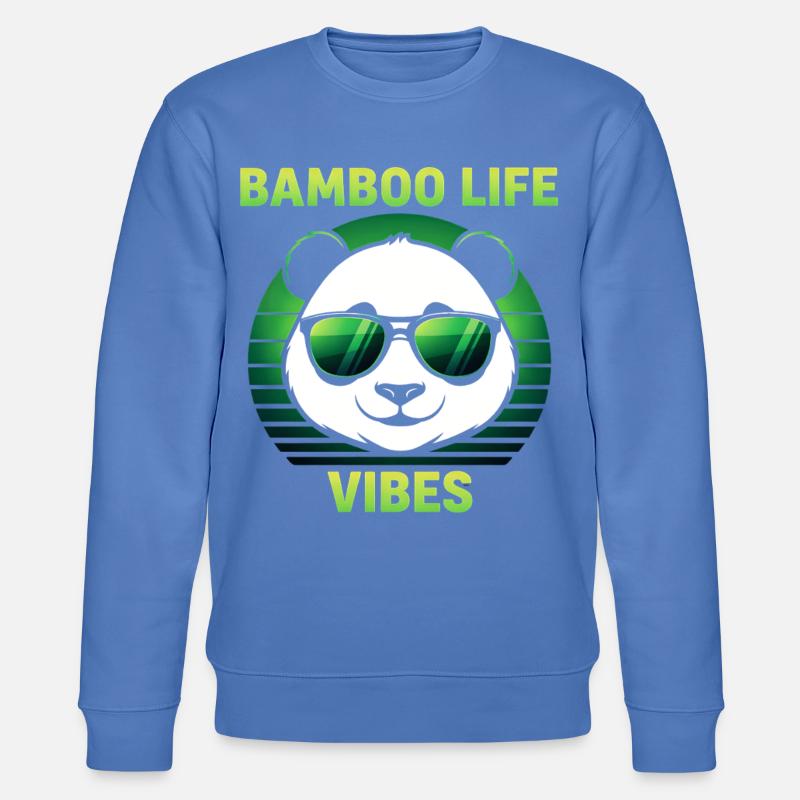 Cooler Panda Bamboo Life Vibes - Stanley/Stella Unisex Bio-Sweatshirt CHANGER  - Blau