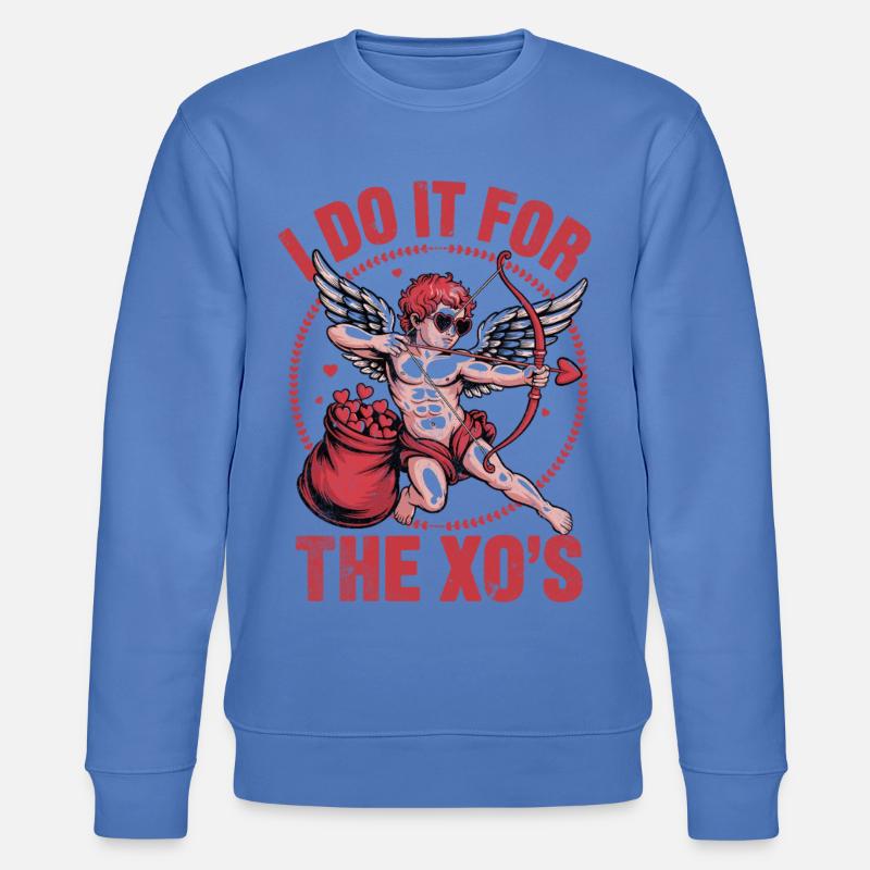 Amor Bogen: XO Liebesjagd - Stanley/Stella Unisex Bio-Sweatshirt CHANGER - Blau