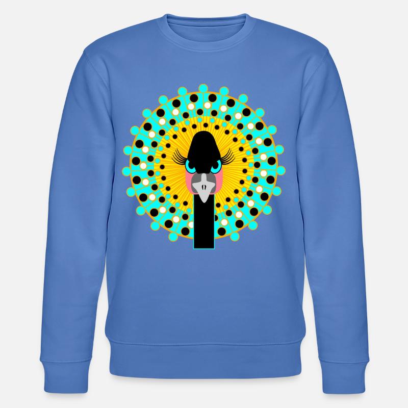 Vogel-Mädchen-Power - Stanley/Stella Unisex Bio-Sweatshirt CHANGER  - Blau