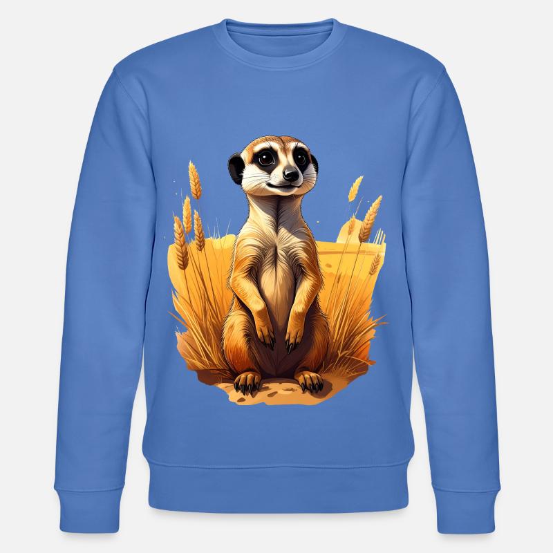 Ein Erdmännchen in der Savanne - Stanley/Stella Unisex Bio-Sweatshirt CHANGER  - Blau