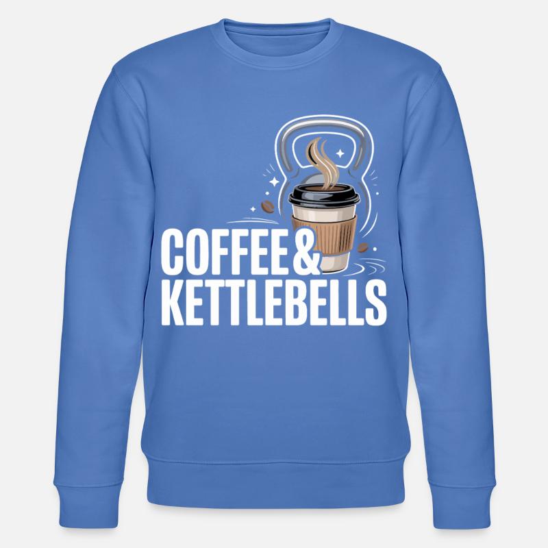 Kaffee & Kettlebells Duo - Stanley/Stella Unisex Bio-Sweatshirt CHANGER  - Blau