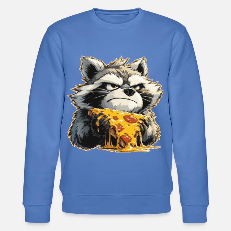 Grimace de raton laveur pizza - Sweat bio CHANGER Stanley/Stella Unisexe - bleu