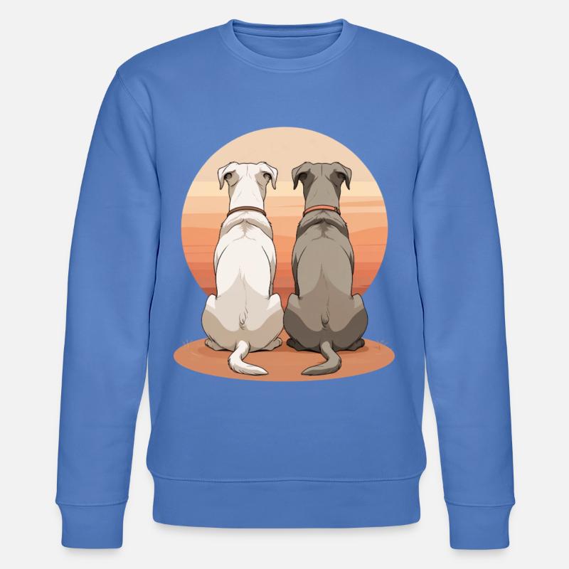 Deux chiens au coucher du soleil - Sweat bio CHANGER Stanley/Stella Unisexe - bleu