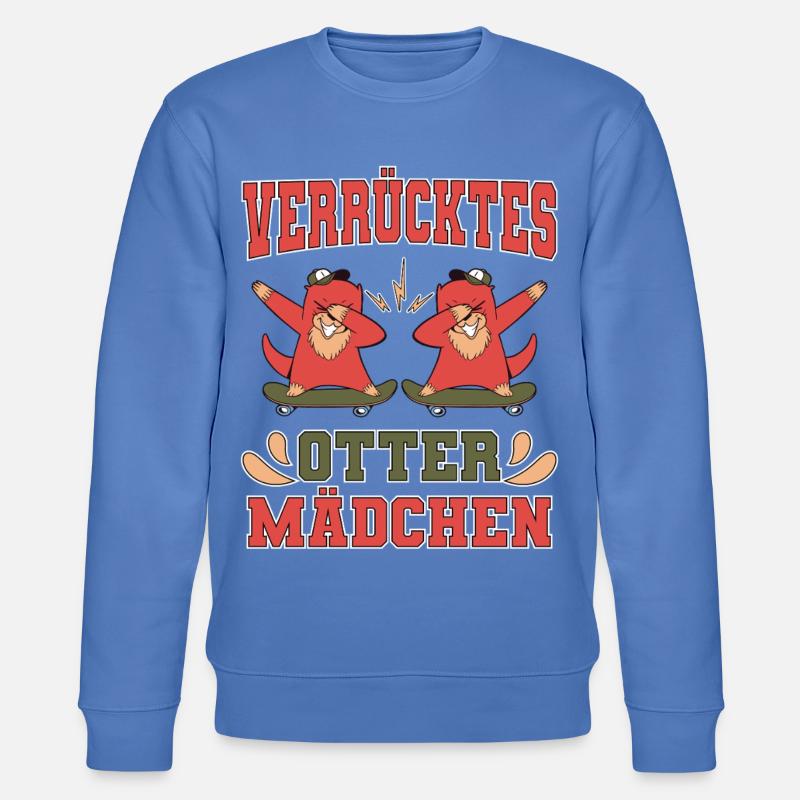 Verrücktes Otter Mädchen - Stanley/Stella Unisex Bio-Sweatshirt CHANGER  - Blau