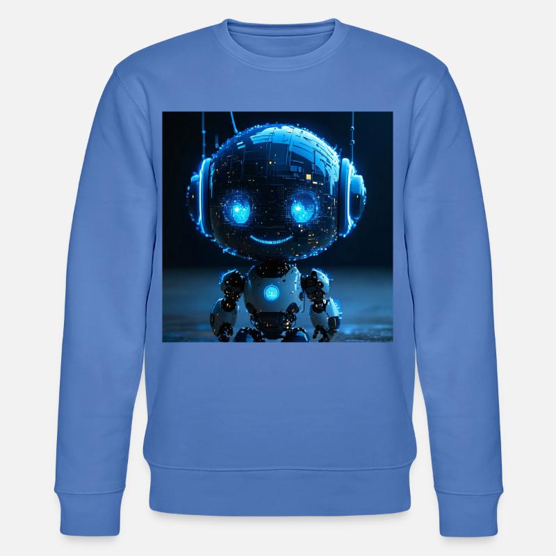 Roboter-KI-Datensniffer - Stanley/Stella Unisex Bio-Sweatshirt CHANGER  - Blau