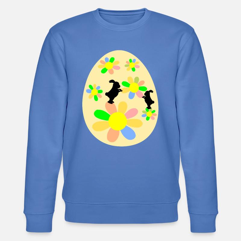 Easter Eggs Easter Bunny - Stanley/Stella CHANGER Unisex Organic Sweatshirt - bright blue