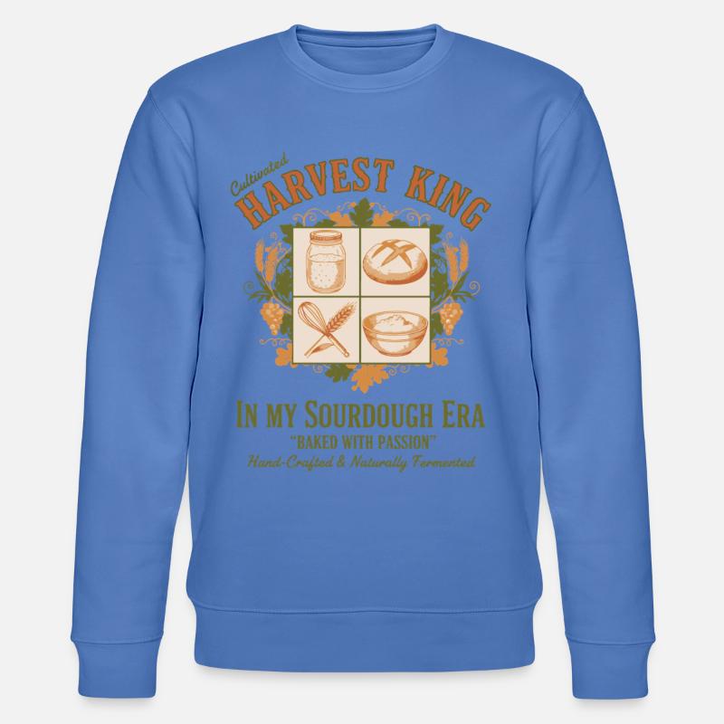 sourdough bread baking baker sourdough era - Stanley/Stella CHANGER Unisex Organic Sweatshirt - bright blue