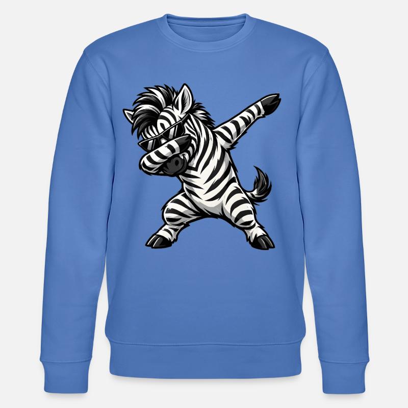 Dabbing Zebra - Stanley/Stella Unisex Bio-Sweatshirt CHANGER  - Blau