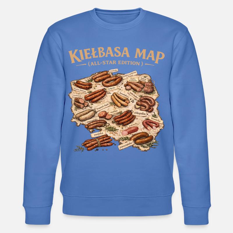 Kielbasa Map All Star Edition - Stanley/Stella Unisex Bio-Sweatshirt CHANGER  - Blau