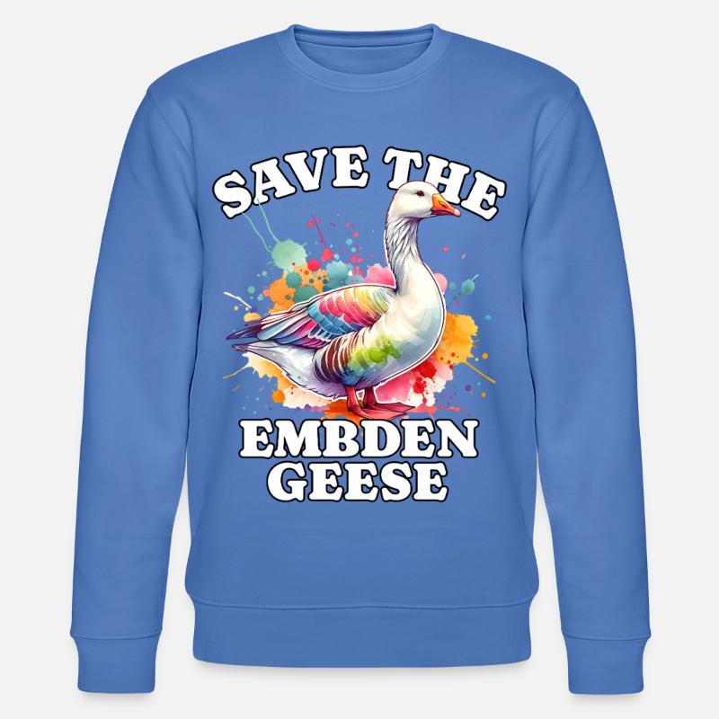 Emdengans Save Embden Goose - Stanley/Stella Unisex Bio-Sweatshirt CHANGER  - Blau