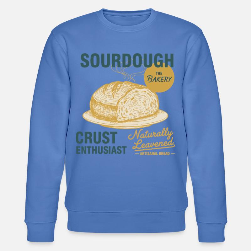 Sourdough Crust Enthusiast Bread Baking Baker - Stanley/Stella CHANGER Unisex Organic Sweatshirt - bright blue