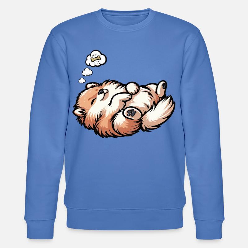 Zwergspitz Zwergspitze Spitzhund Zwergspitzhalter - Stanley/Stella Unisex Bio-Sweatshirt CHANGER  - Blau