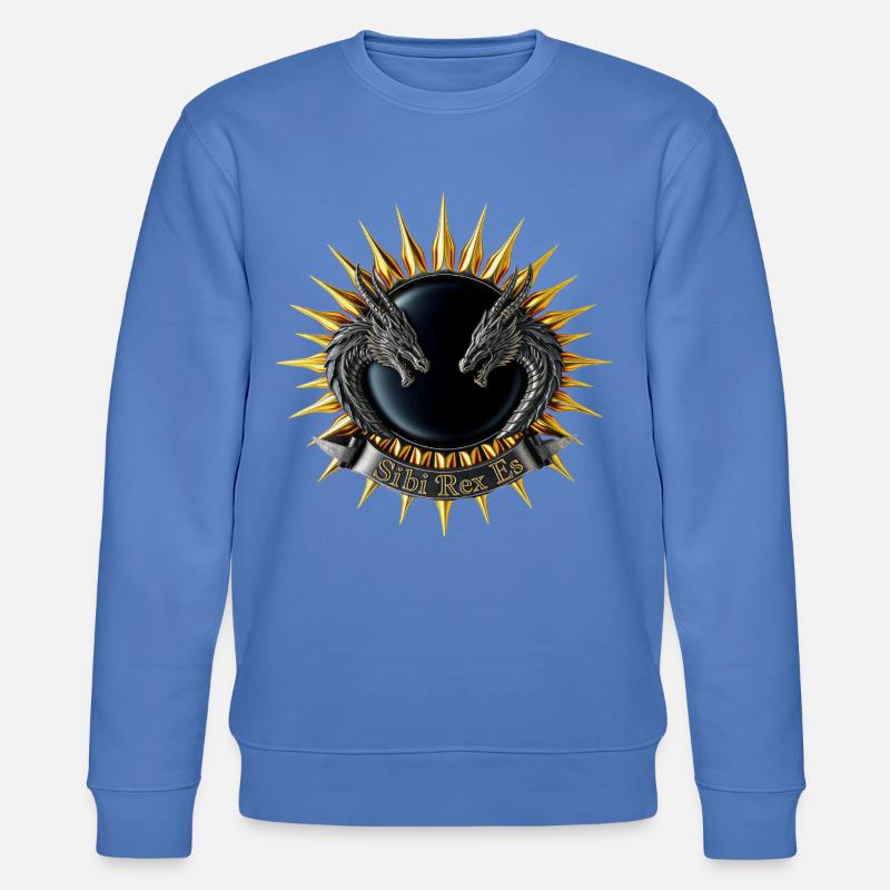 Sibi-Rex-es-Dragon-Crest - Stanley/Stella Unisex Bio-Sweatshirt CHANGER - Blau