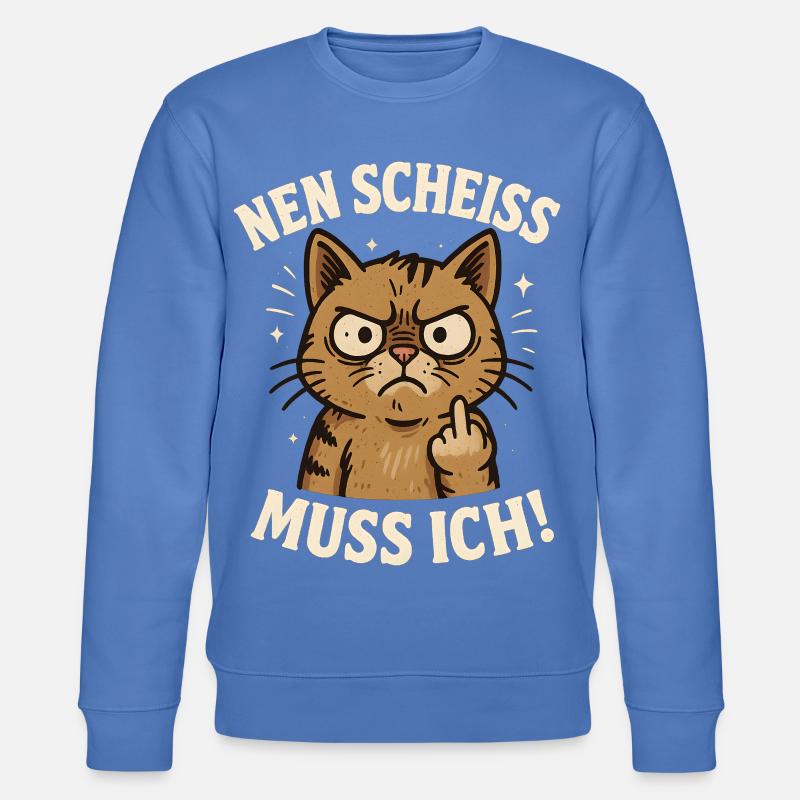 Nen Scheiss Muss Ich Katze - Stanley/Stella Unisex Bio-Sweatshirt CHANGER - Blau