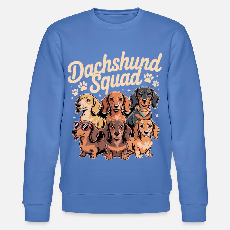 Dachshund Squad - Stanley/Stella Unisex Bio-Sweatshirt CHANGER  - Blau