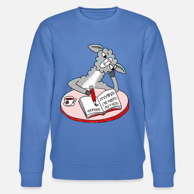 Lama écrit un journal - Sweat bio CHANGER Stanley/Stella Unisexe - bleu