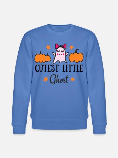 Chibi-Geist mit Kürbissen - Stanley/Stella Unisex Bio-Sweatshirt CHANGER  - Blau