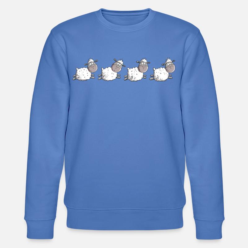 Kleines Schafherde I Schafe Schäfchen Zählen - Stanley/Stella Unisex Bio-Sweatshirt CHANGER  - Blau