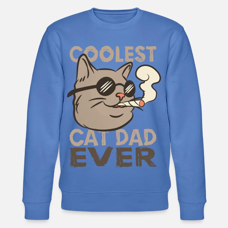Katzenpapa - Stanley/Stella Unisex Bio-Sweatshirt CHANGER  - Blau