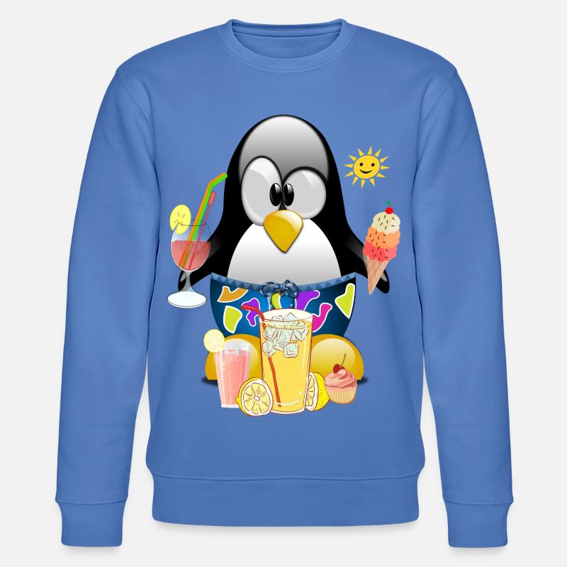 Pinguin, Eiscreme - Stanley/Stella Unisex Bio-Sweatshirt CHANGER  - Blau