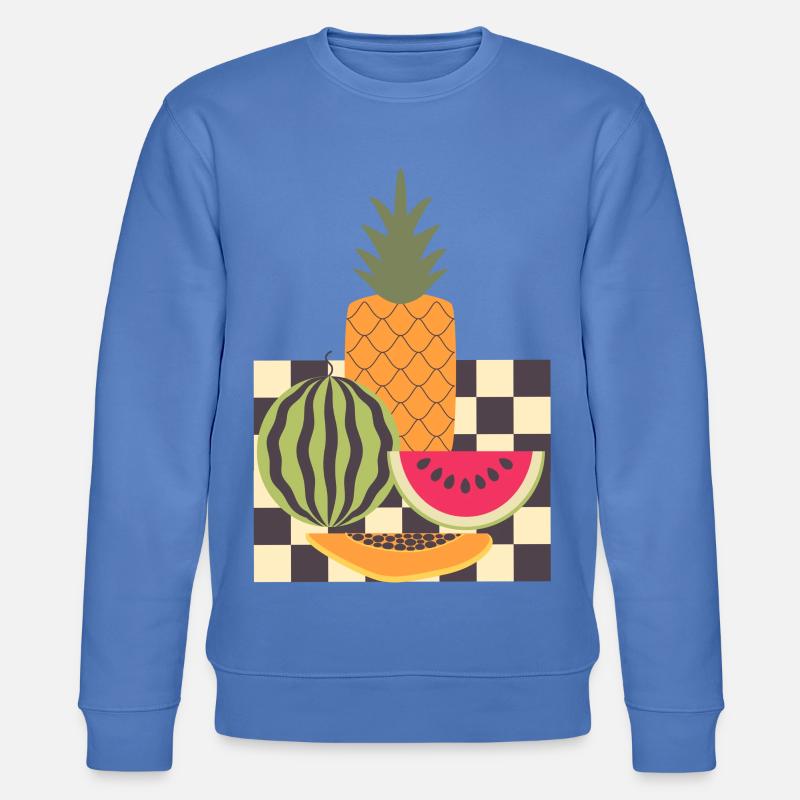Abstract fruit and geometry - Stanley/Stella CHANGER Unisex Organic Sweatshirt - bright blue