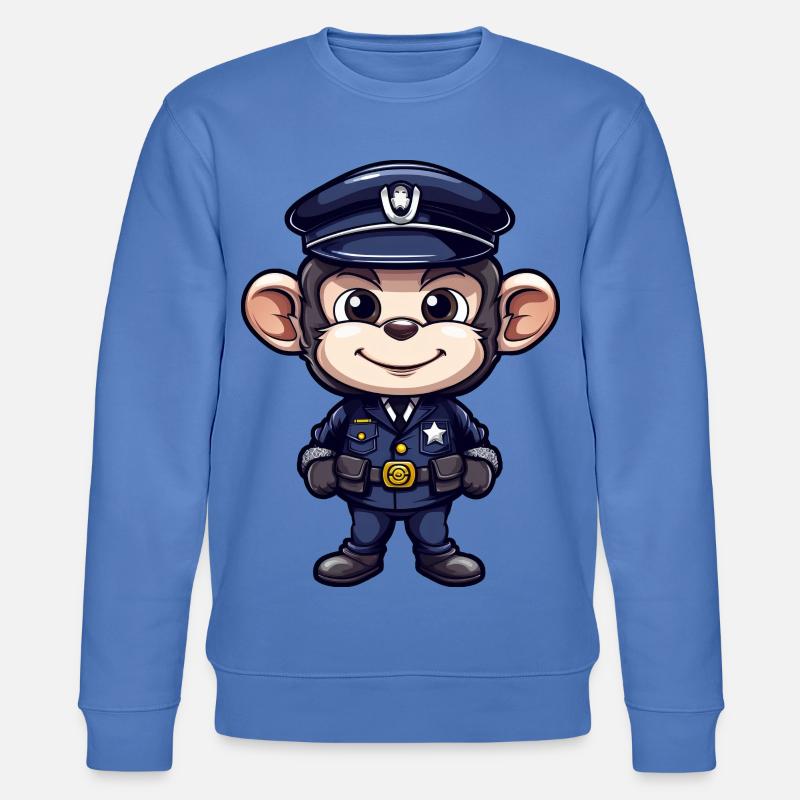 Polizei Äffchen - Stanley/Stella Unisex Bio-Sweatshirt CHANGER  - Blau