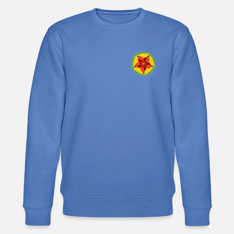 Geometrisch Helles Mandala - Stanley/Stella Unisex Bio-Sweatshirt CHANGER - Blau