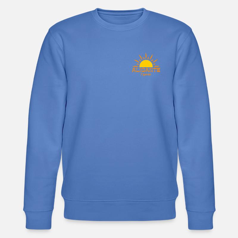 Lebendiger Sunburst Alicante Spanien Design - Stanley/Stella Unisex Bio-Sweatshirt CHANGER  - Blau