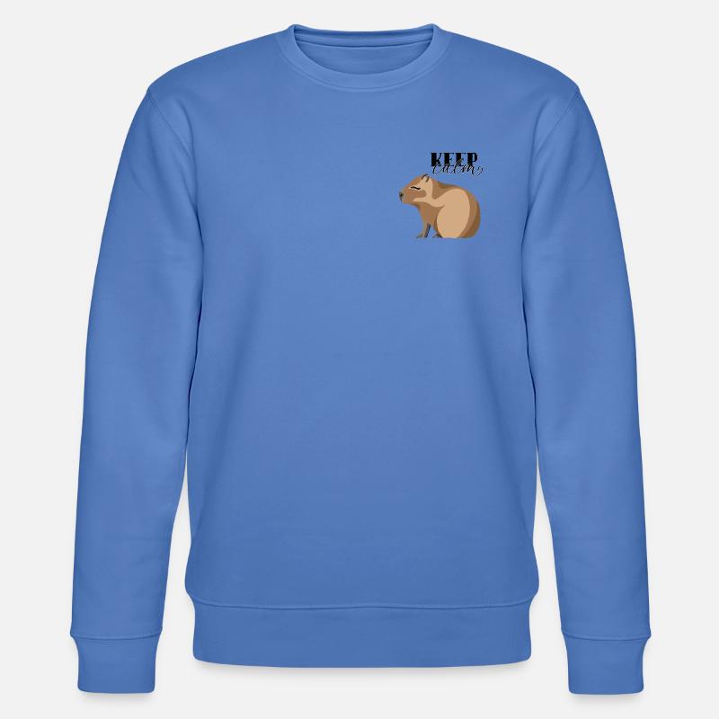 Keep Calm Capybara - Stanley/Stella Unisex Bio-Sweatshirt CHANGER  - Blau