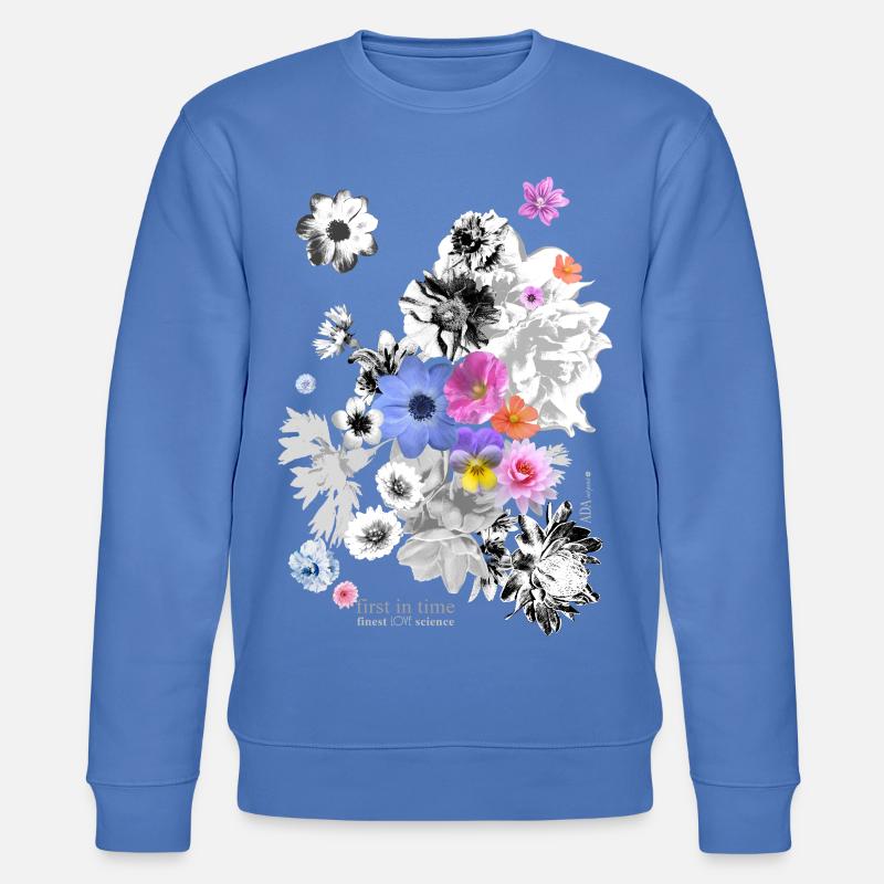 Flower Power N°6 - Stanley/Stella Unisex Bio-Sweatshirt CHANGER  - Blau