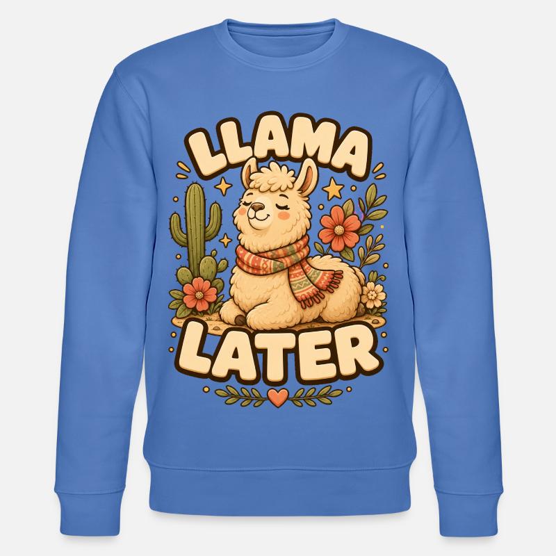 Llama Later Lama - Stanley/Stella Unisex Bio-Sweatshirt CHANGER  - Blau