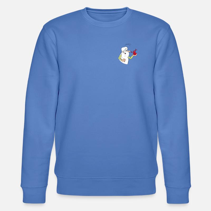 Hello Maestro Mit Blutkörperchen Globus - Stanley/Stella Unisex Bio-Sweatshirt CHANGER  - Blau